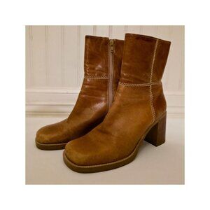 Vintage Patchwork Amanda Smith Brazilian Leather Ankle Boots – Size 8.5 🤎✨